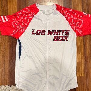 Los White Sox Red and White Men's Shirt